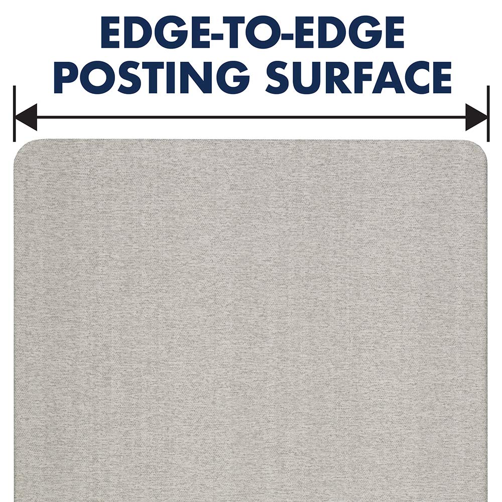Quartet Bulletin Board 48"W x 36"H Fabric Cork Board Alternative for Office School or Home Décor, Black (7684BK)