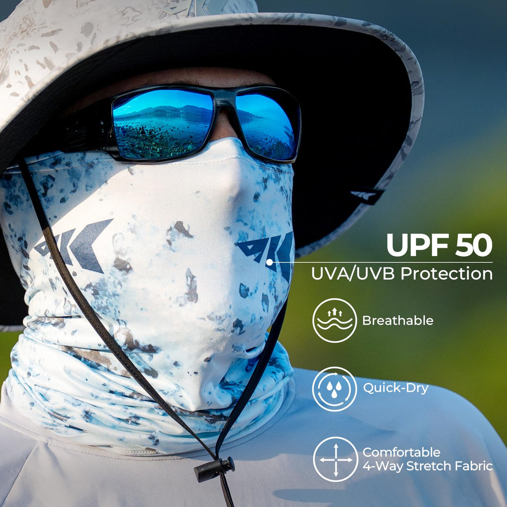 KastKing Sol Armis Neck Gaiter - UPF 50 Face Mask - UV Sun Protection Mask for Men & Women, Fishing, Hiking
