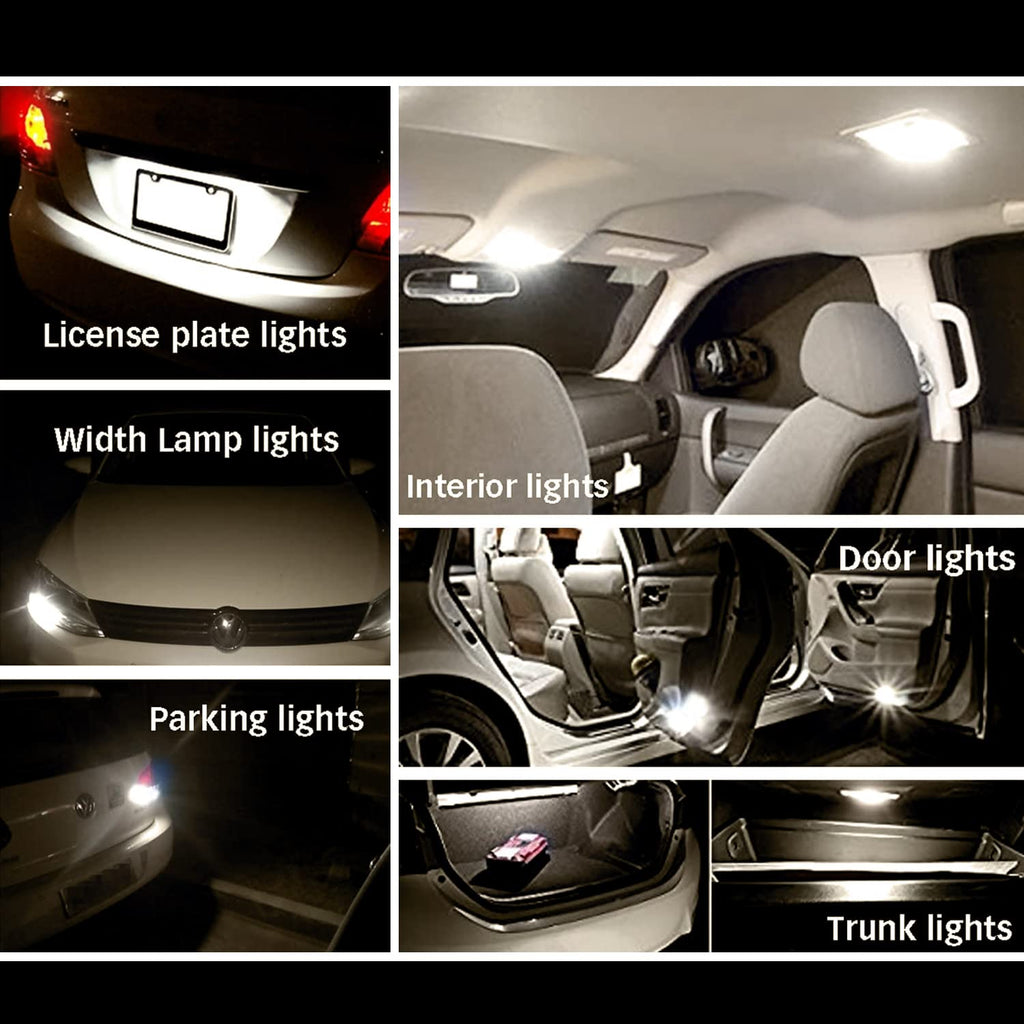 T10 921 194 168 LED Bulbs Cool White 20-Packs, Super Bright 3014 42-SMD LED Replacement 12 Volt RV Camper Trailer Boat Trunk Interior Dome Map License Lights, Backup Reverse Lights