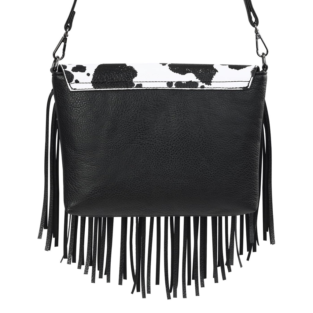 HDE Women's PU Leather Hobo Fringe Crossbody Tassel Purse Vintage Flap Envelope Handbag Western Sling Shoulder Bag