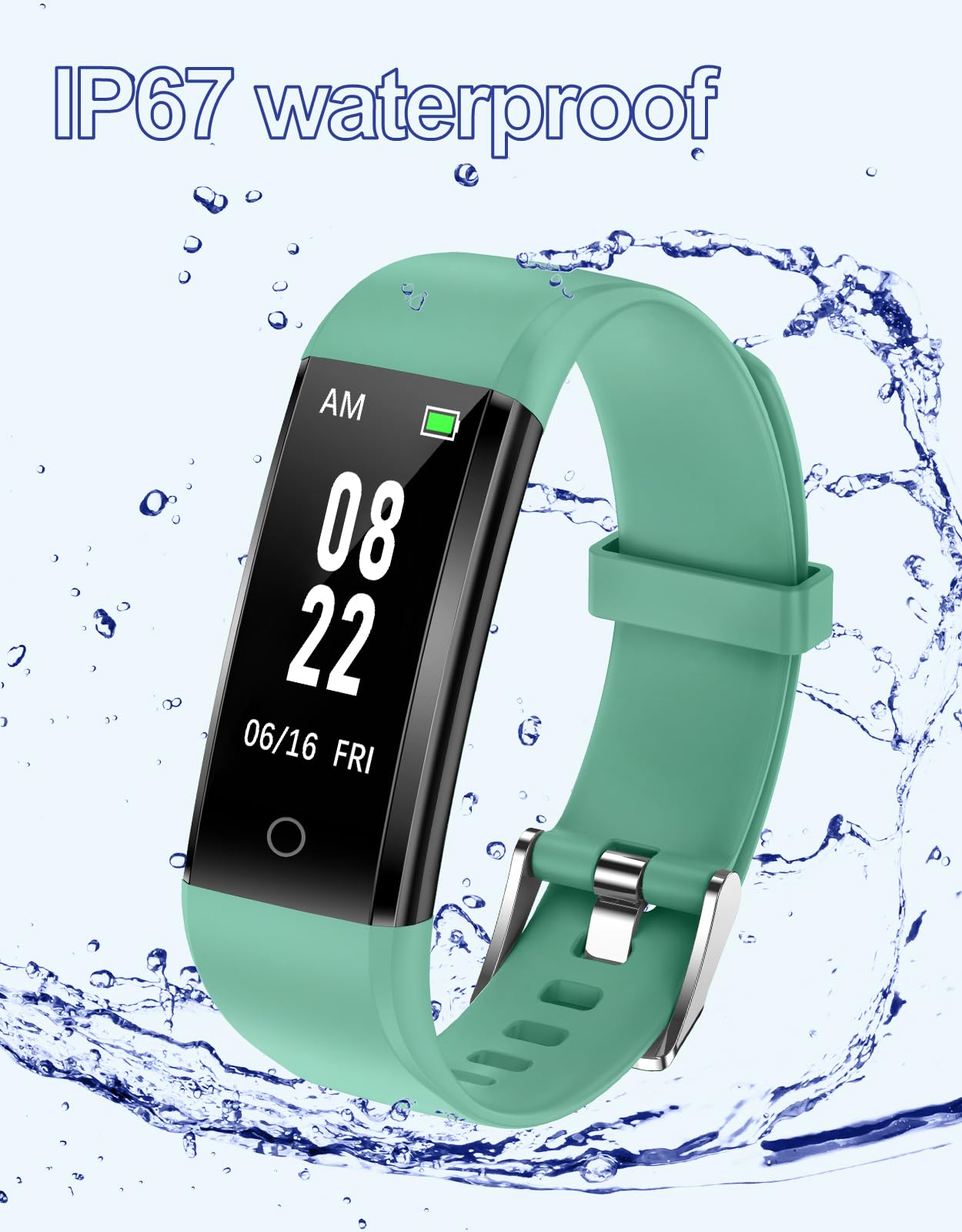 GRV Fitness Tracker Non Bluetooth Fitness Watch No App No Phone Required Waterproof Pedometer Watch with Steps Calories Counter Sleep Tracker for Men Women Parents