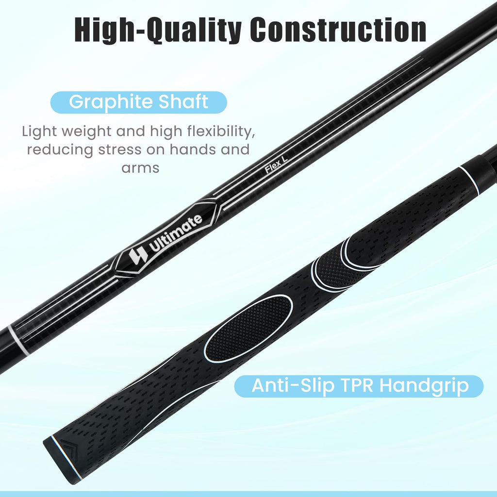Tangkula 9/10/12 Pieces Women's Complete Golf Clubs Set, Golf Club Package Set with 460CC Driver, Fairway Wood & Hybrid, Irons, Putter, Portable Regular Golf Club Set