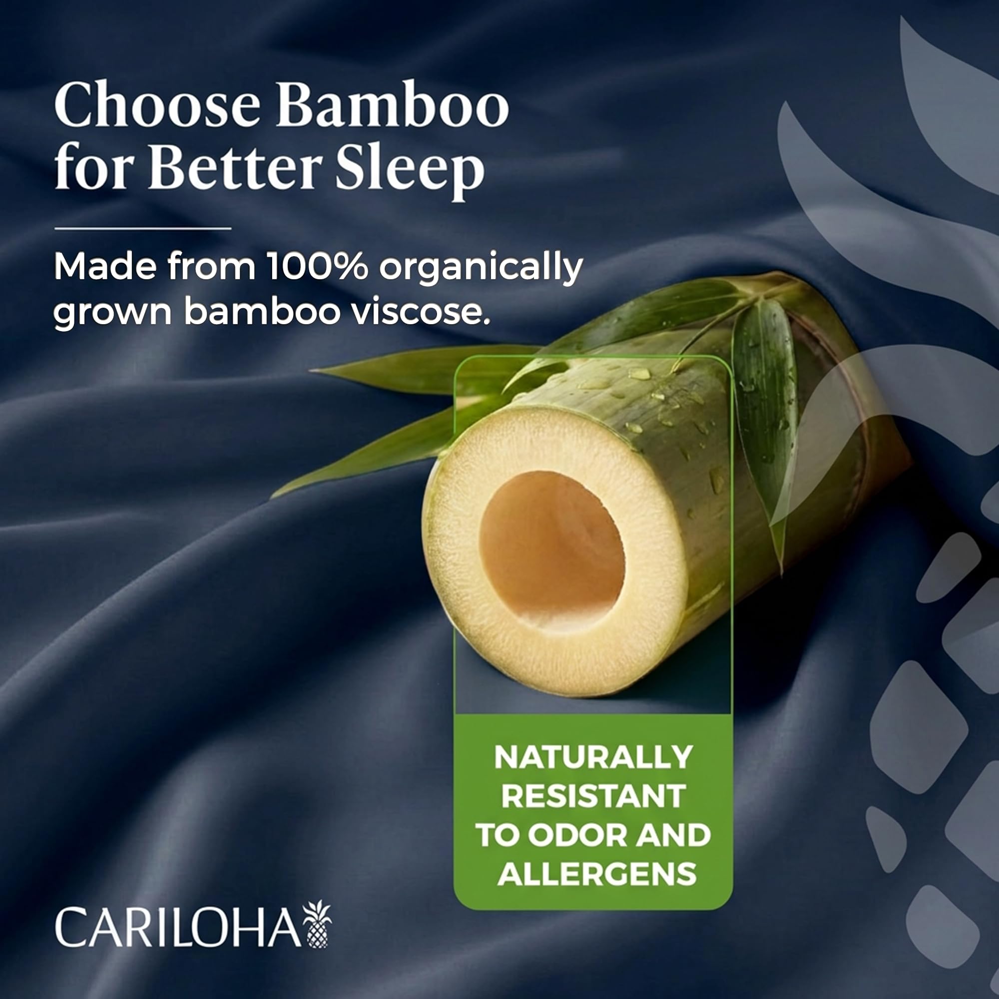 Cariloha Aloha Soft 100% Organic Bamboo Viscose Sheets – 4-Piece Queen Sheet Set – 16 in Deep Pockets – Buttery Soft, Hypoallergenic, Cooling Sheets – Oeko-TEX Standard 100 – Cape Blue