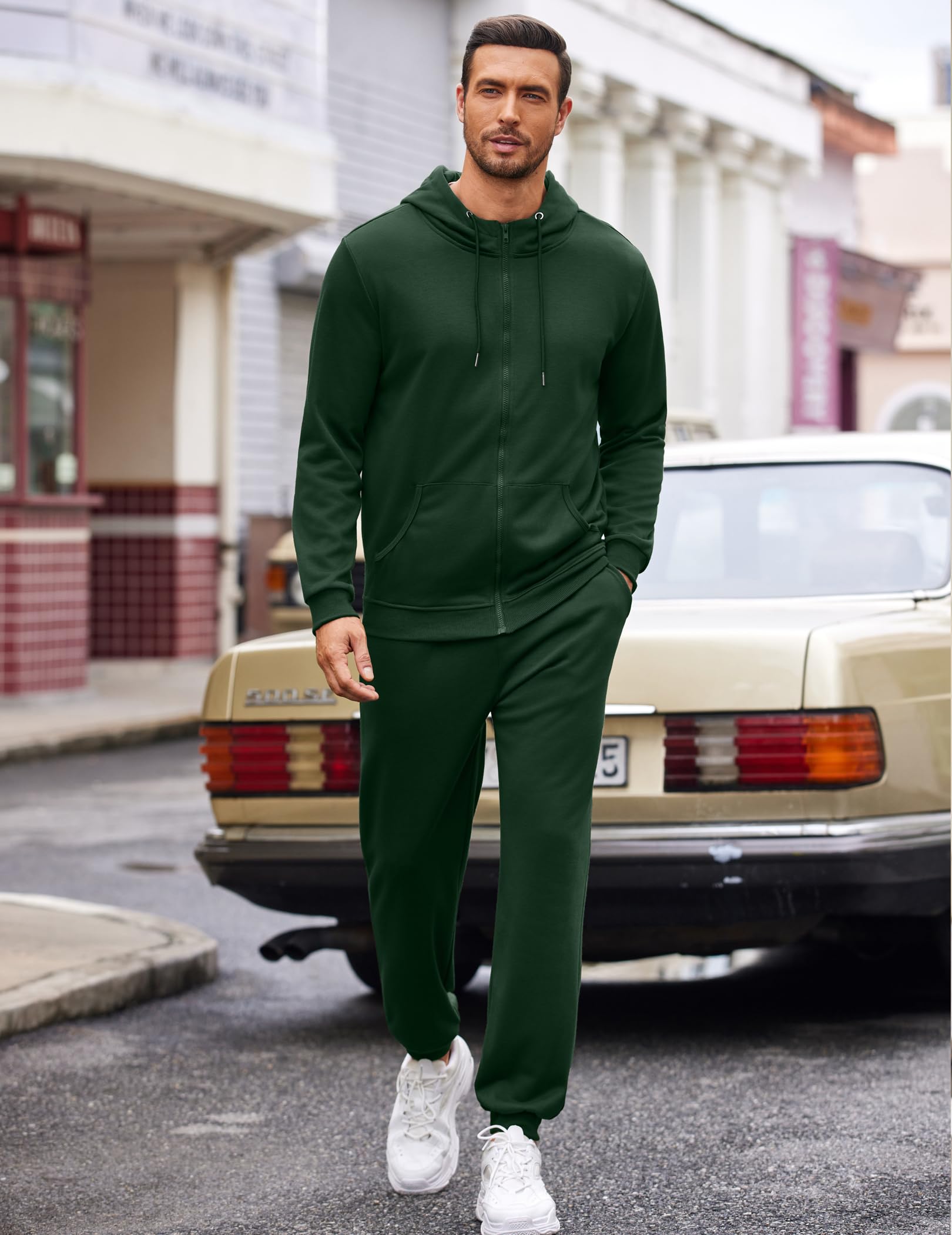 COOFANDY Sweatsuits for Men 2 Piece tracksuit Sets Full Zip Hoodie Sweatpants for Men Casual Sports Jogging Suits S-4XL