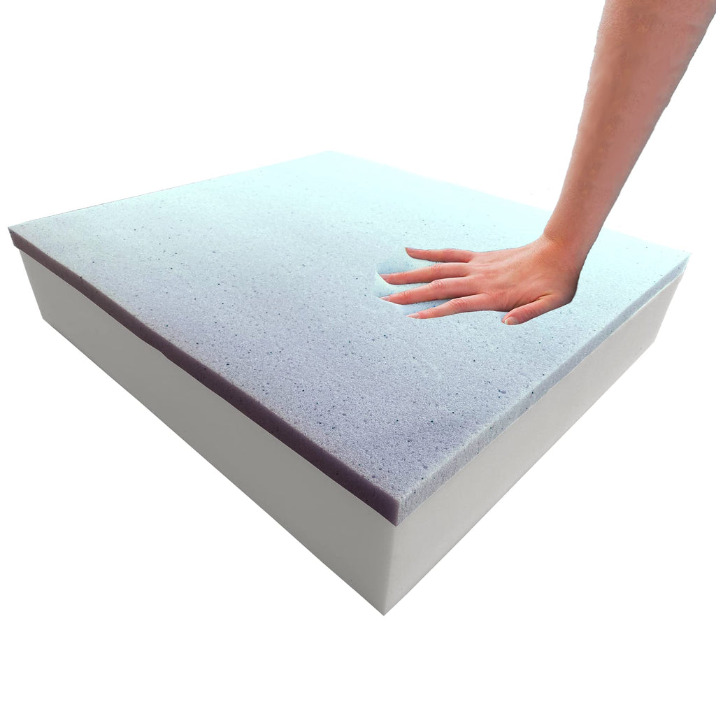 Foamma 1" x 20" x 20" High-Density Upholstery Foam Padding, Thick Custom Pillow, Chair and Couch Cushion Replacement, Craft Supplies for Upholstery and Seat Repair