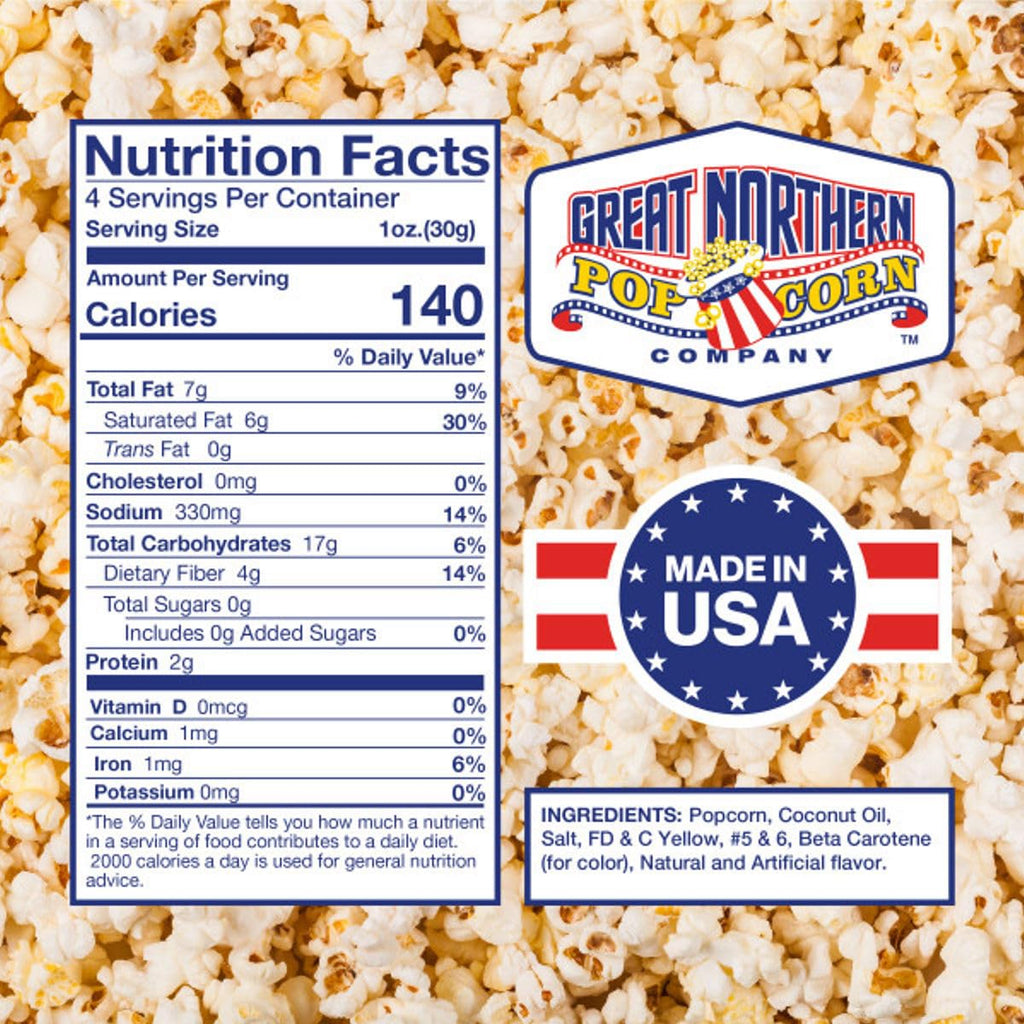 2.5oz Popcorn Packs - Pre-Measured, Movie Theater Style, All-in-One Kernel, Salt, Oil Packets for Popcorn Machines by Great Northern Popcorn (40 Case)