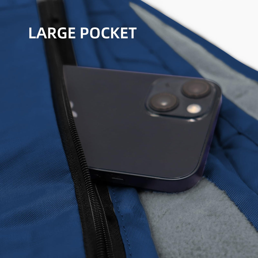 Large Outdoor Waterproof Blanket Extra Thick Fleece Stadium Blanket for Camping, Car, Pet, Picnics - Windproof, Wearable, Machine Washable 80" x 58" (Black Check)