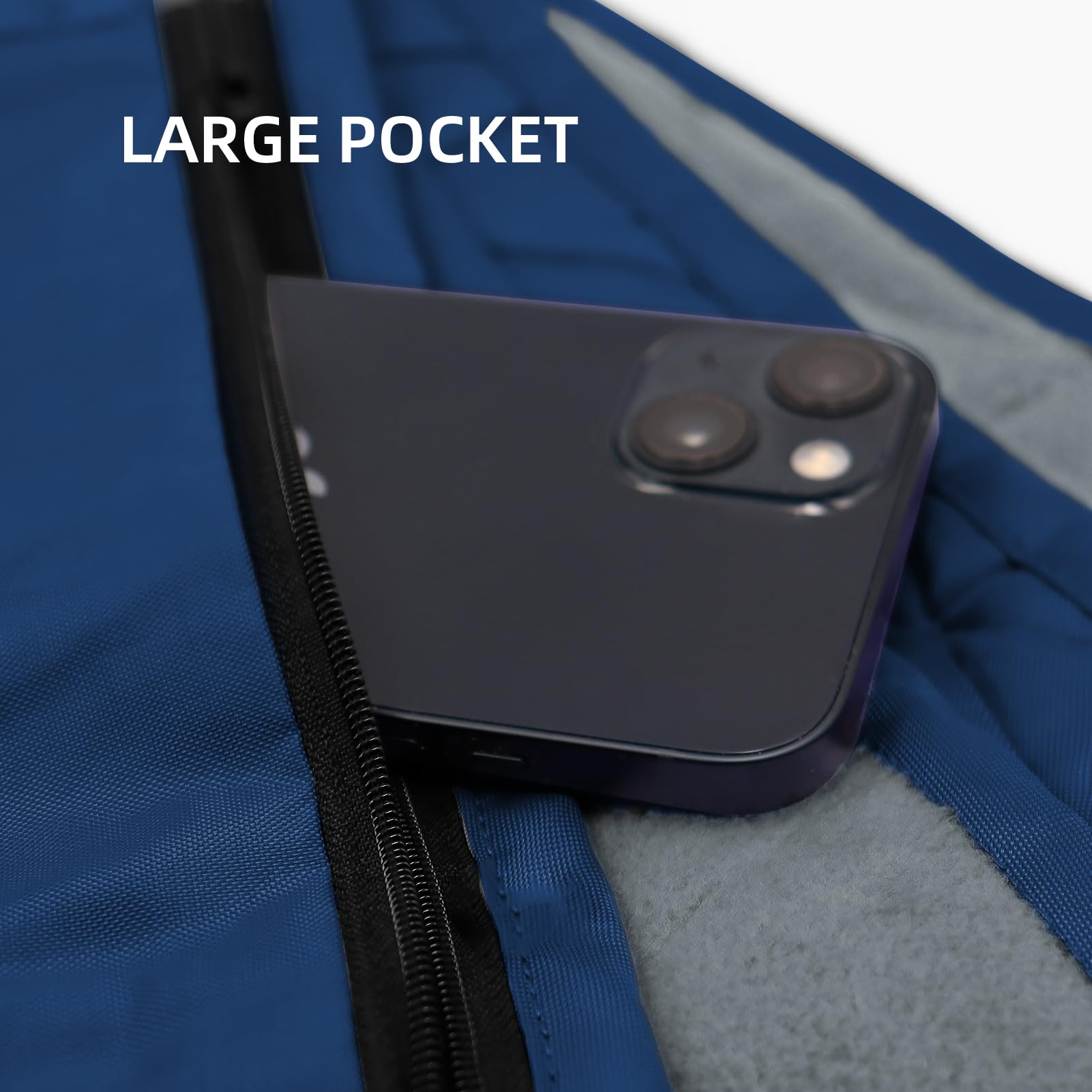 Large Outdoor Waterproof Blanket Extra Thick Fleece Stadium Blanket for Camping, Car, Pet, Picnics - Windproof, Wearable, Machine Washable 80" x 58" (Black Check)