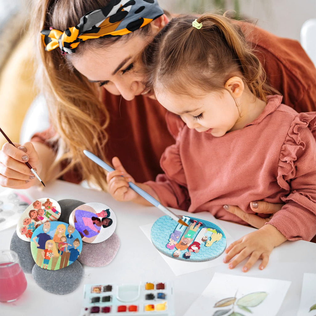 River Rocks for Painting 10 Pcs Large 2-3 Inch Flat Smooth Painting Stones Craft Rock to Paint for Kids Crafts Painting Bulk