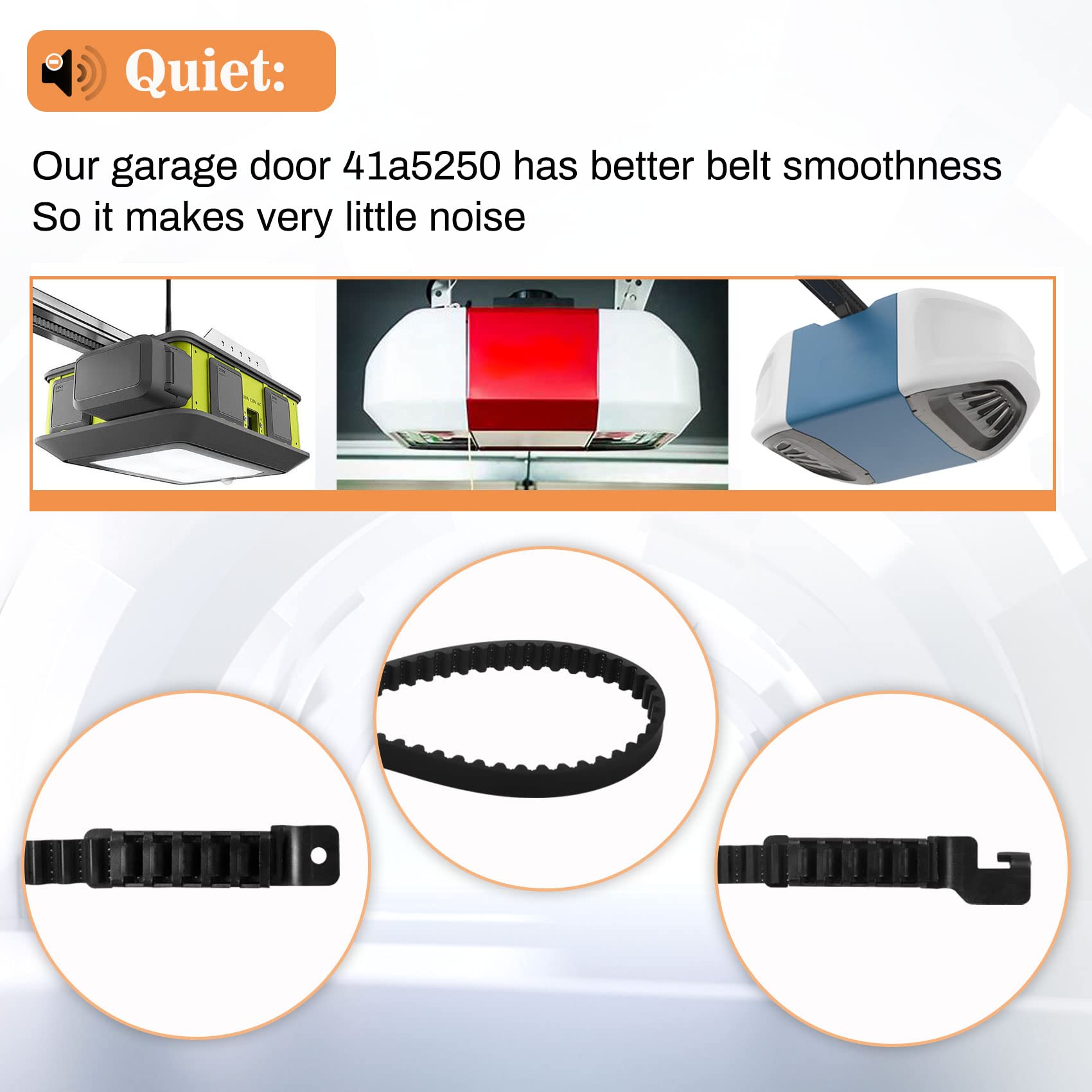 Vanesa 41A5250 Belt for 7 Ft High Garage Door, 237" Garage Door Opener Belt Compatible with liftmaster Chamberlain Garage Door Opener Models HD920EV WD822KD 248739 248754 HD900D HD520EV