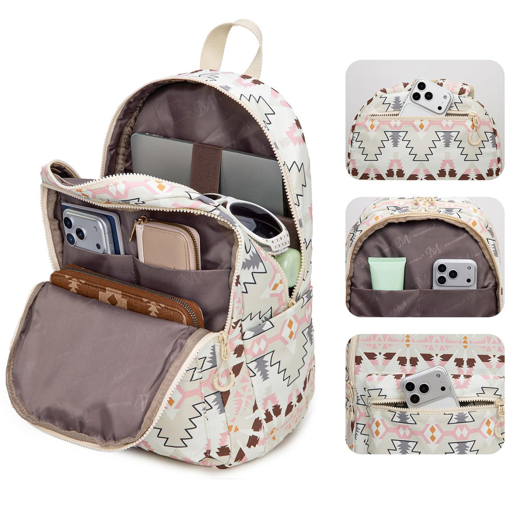Montana West Backpack Purse for Women Western Aztec Backpack Purse Lightweight Casual Daypack for Travel
