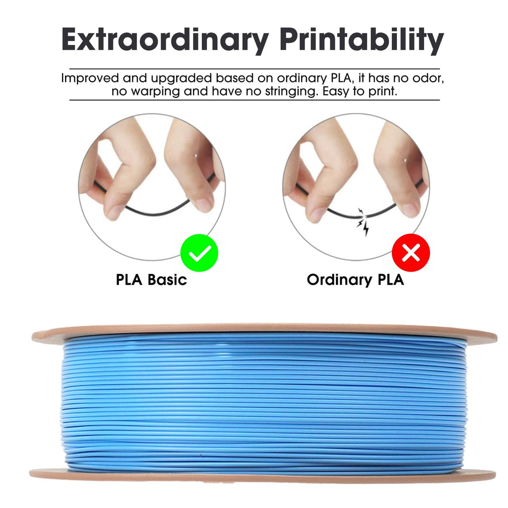 eSUN 10KG Bulk PLA Basic Filament 1.75mm, Black, 10 Spool Pack (1KG/Spool) High Speed PLA Bundle, 3D Printing Filament for Fast Printing