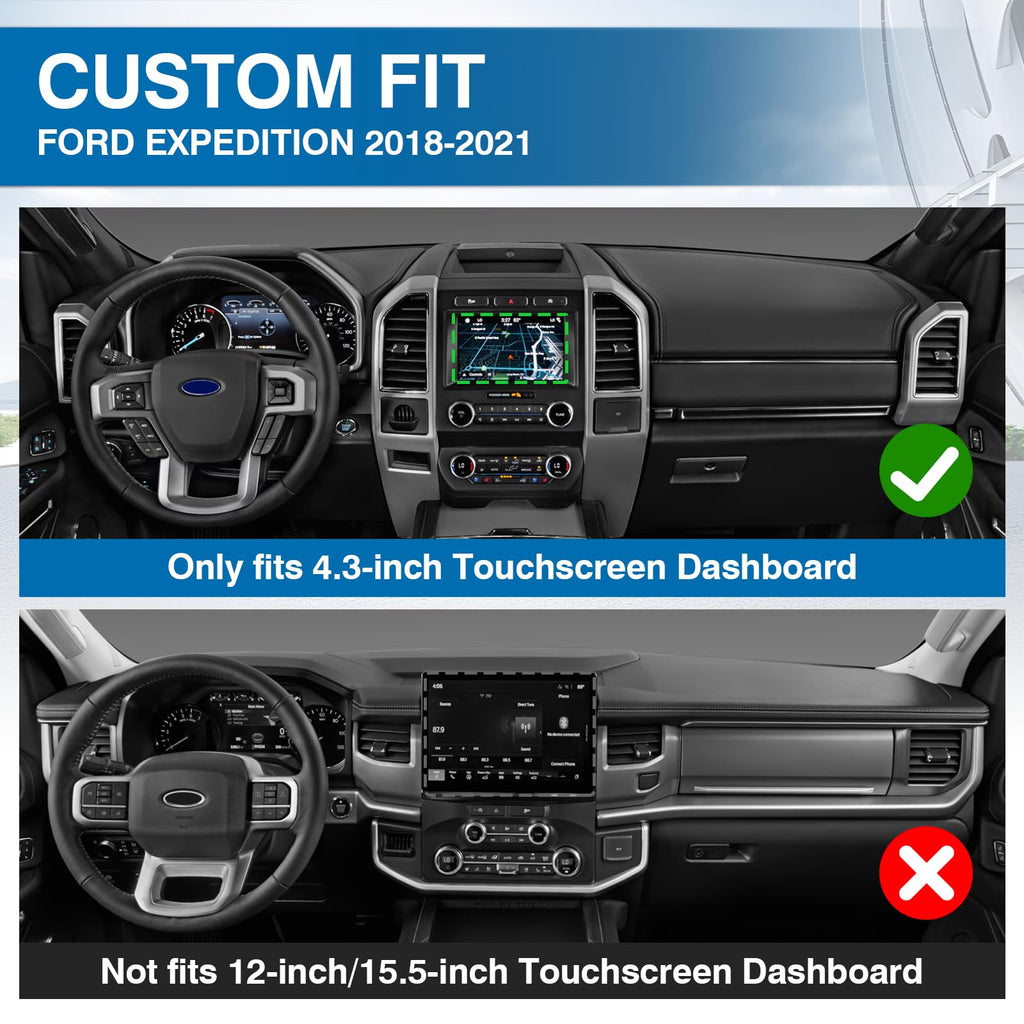 KUST Black Dash Cover for Ford Ranger 1995-2011/Ford Explorer 1995-2001/Mazda B2300 B2500 B3000 B4000 1995-2008/Mercury Mountaineer 1997-2001 Polyester Dashboard Cover Accessories for Ranger