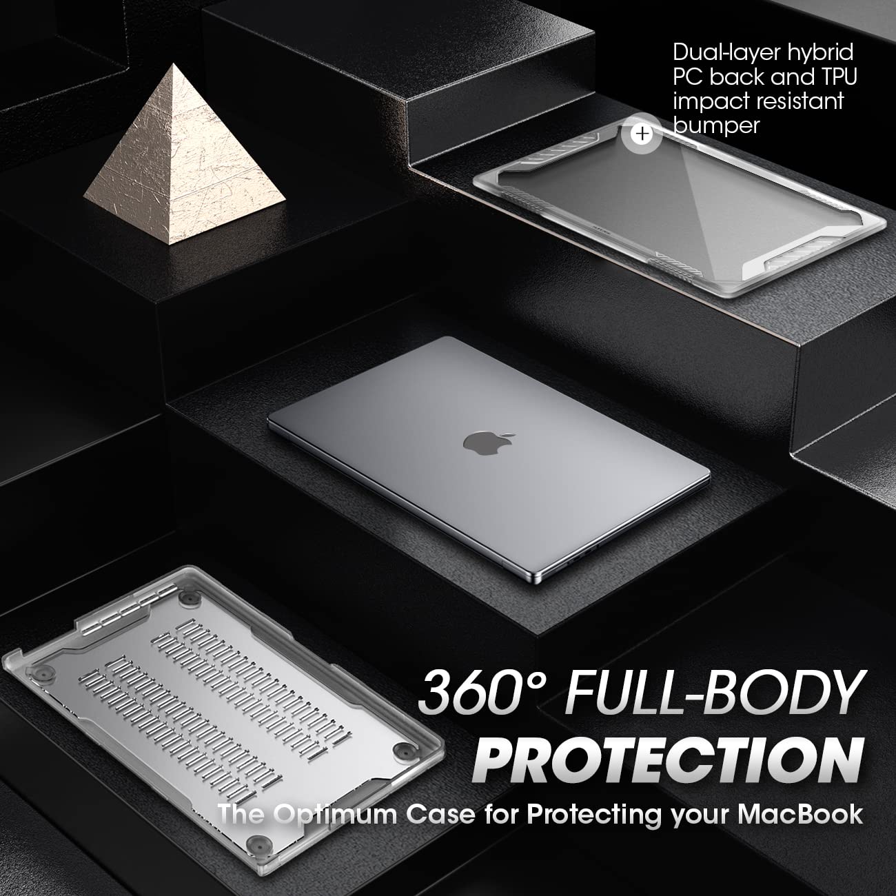 SUPCASE for MacBook Pro 14 Inch Case 2026-2021 (Unicorn Beetle), M5/M4/M3/M2/M1 Pro/Max A3427 A3426 A3434 A3185 A3401 A3112 A2918 A2992 A2779 A2442 Rugged Protective Cover for MacBook Pro 14", Black