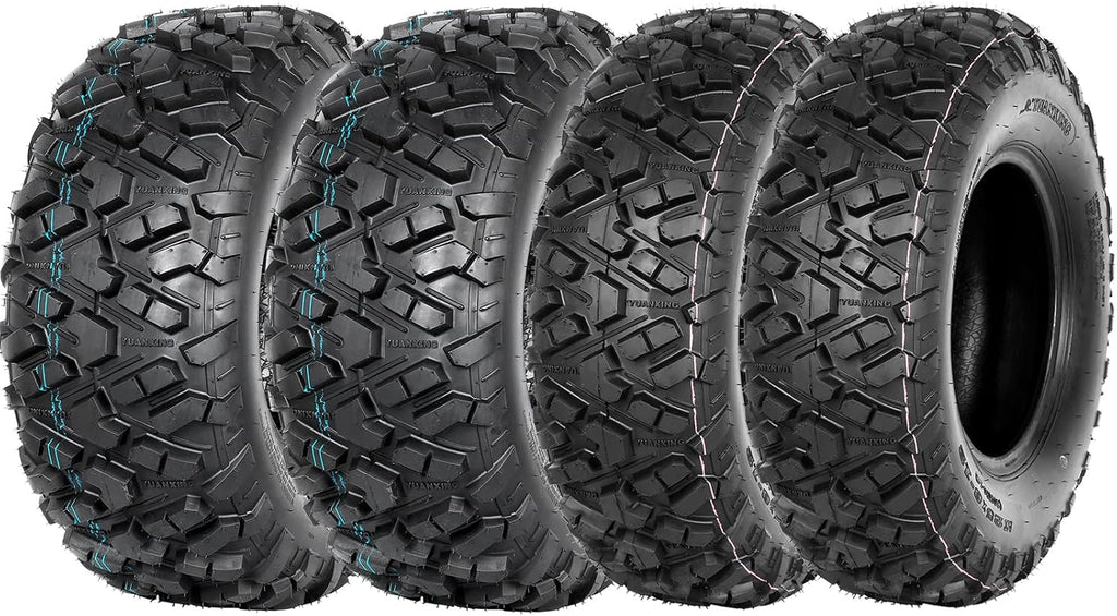 Weize ATV UTV all-terrain Tires 25x8-12 Front & 25x10-12 Rear, 6 PR, Set of 4