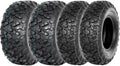 Weize ATV UTV all-terrain Tires 25x8-12 Front & 25x10-12 Rear, 6 PR, Set of 4