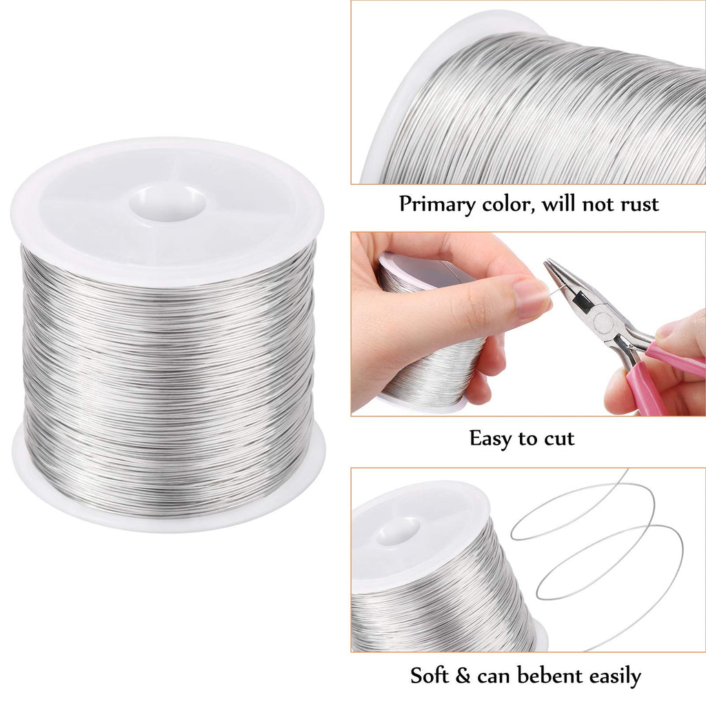 MIKIMIQI Jewelry Wire - 328Ft, 26 Gauge, Tarnish Resistant, Copper, 0.4mm X 100m (Gold)