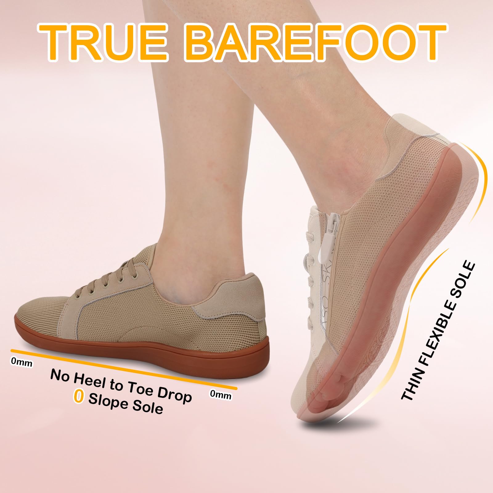 Womens Barefoot Walking Shoes Wide Toe Fashion Sneakers Comfortable Casual Shoes Zero Drop Minimalist Shoes