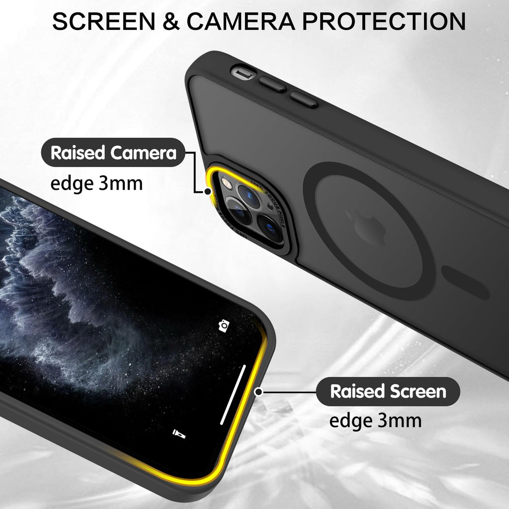 BENTOBEN for iPhone 11 Pro Case 2019 [Compatible with Magsafe] Translucent Matte Magnetic Phone Case iPhone 11 Pro 5.8" Slim Thin Shockproof Bumper Women Men Protective Cases Cover, Black
