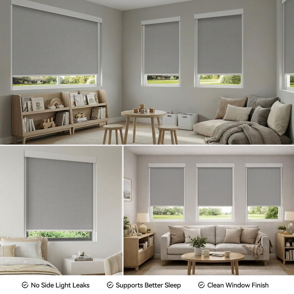 ZSTARR PVC Light Blockers Blackout Light Blockers Side Tracks for Window Shades Blinds Side Tracks for Blackout Shades Easy to Install Light Blocking Strips for Bedroom (Black, 58",2Pcs)