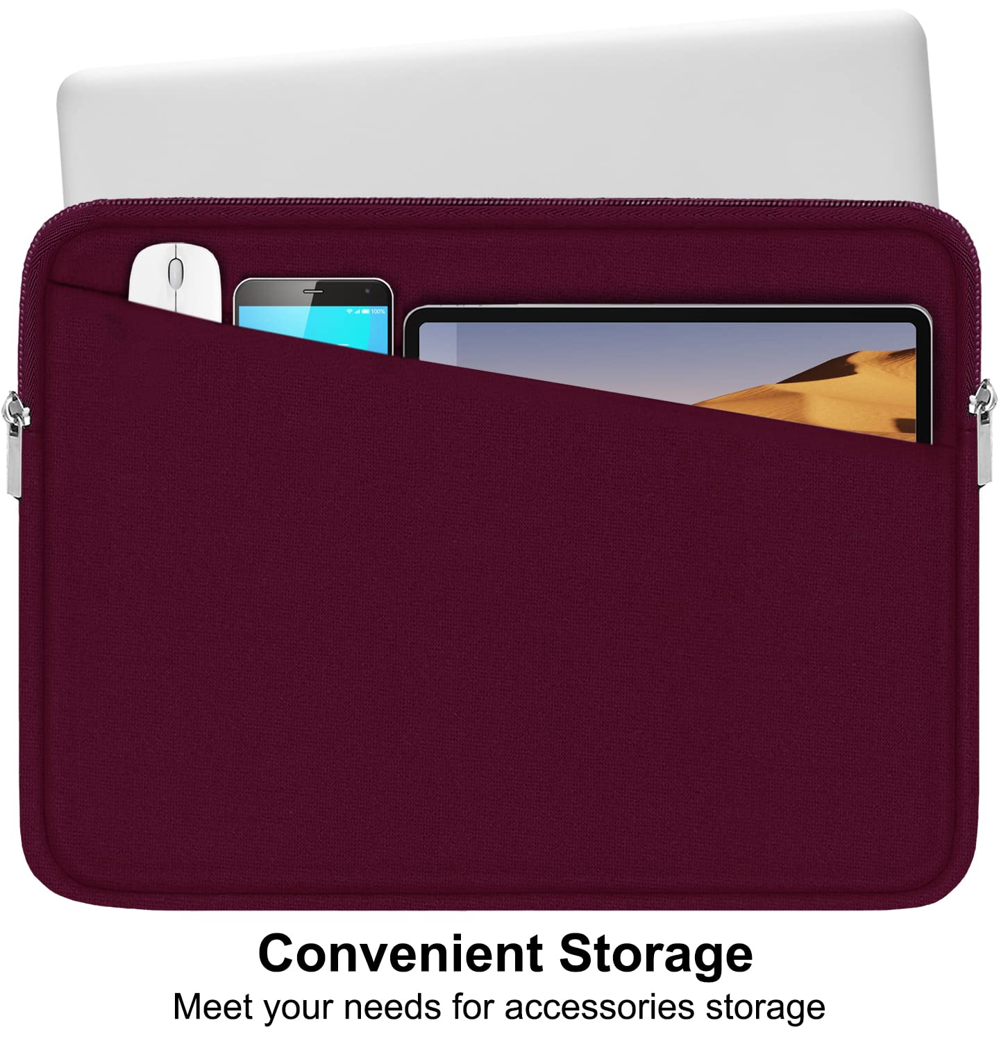 Laptop Sleeve Case 13.3 Inch, Durable 14 Inch Laptop Case Computer Carrying Bag Protective Cover Compatible with 13 14 inch MacBook Pro, MacBook Air, Dell, HP, Lenovo, Notebook, Computer, Black