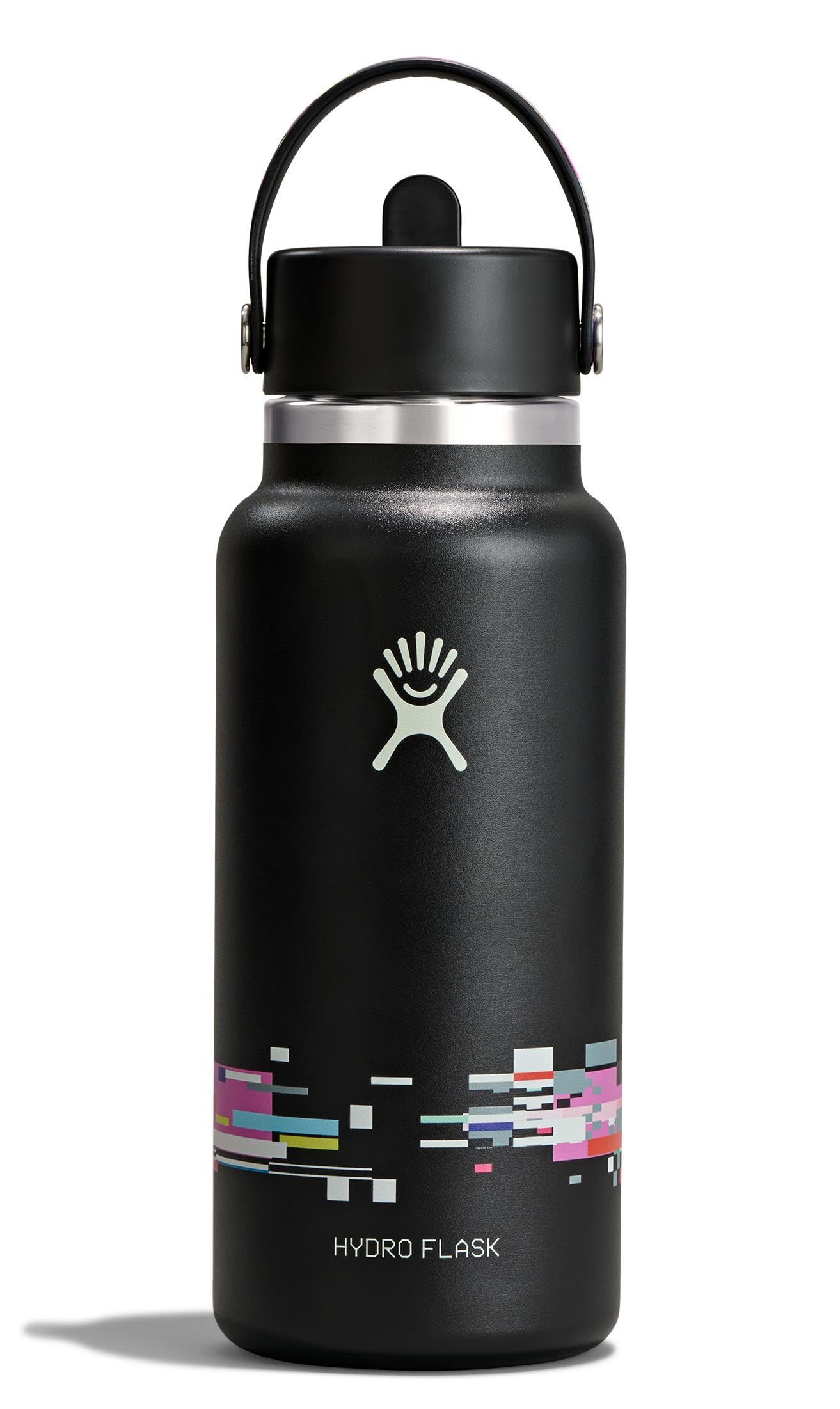 Hydro Flask Water Bottle - Insulated Stainless Steel - Wide Straw Lid, Non Spill, Leakproof in 24 Oz Forest Green Arc