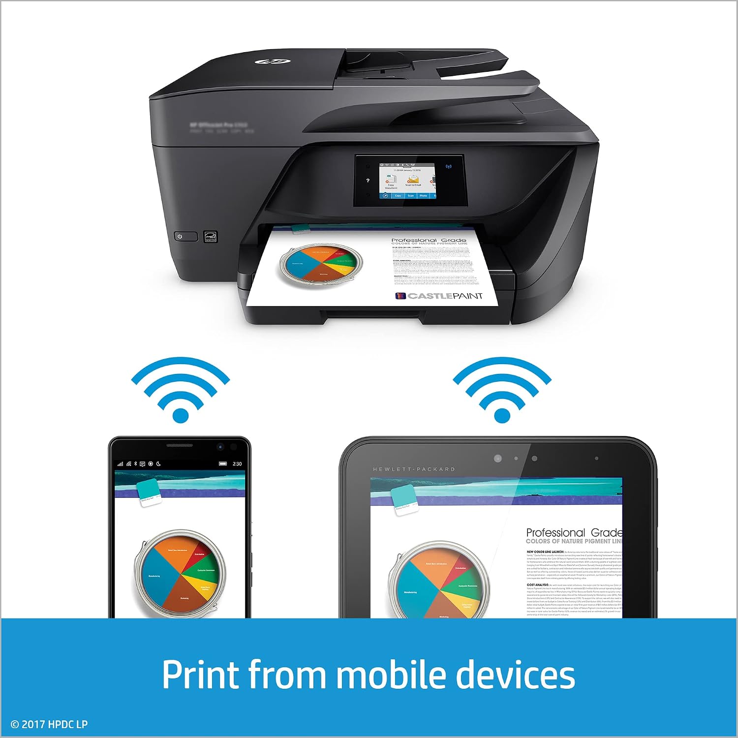 HP OfficeJet Pro 6978 All-in-One Wireless Printer, Instant Ink, Works with Alexa (T0F29A)