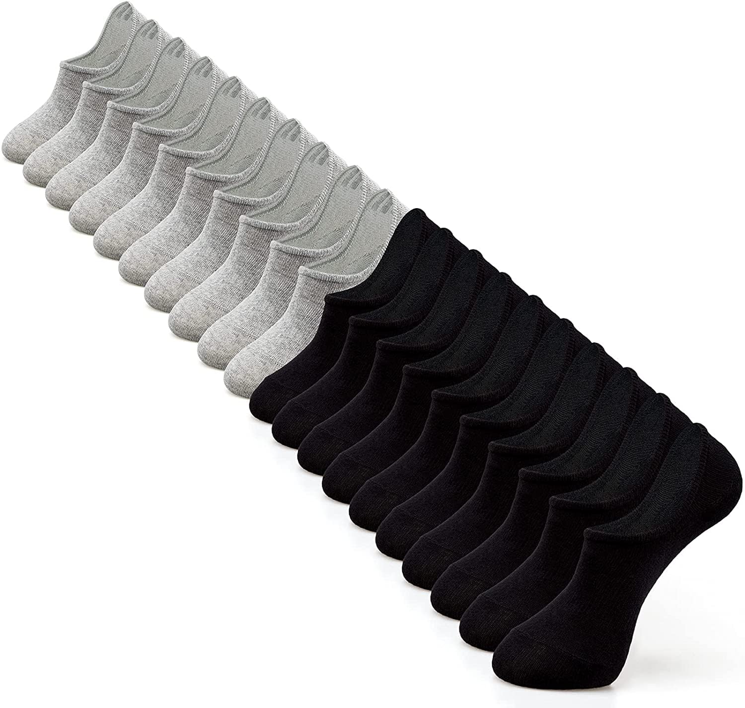 IDEGG No Show Socks Women 10 Pairs Low Cut Anti-Slid Novelty Athletic Casual Invisible Liner Socks