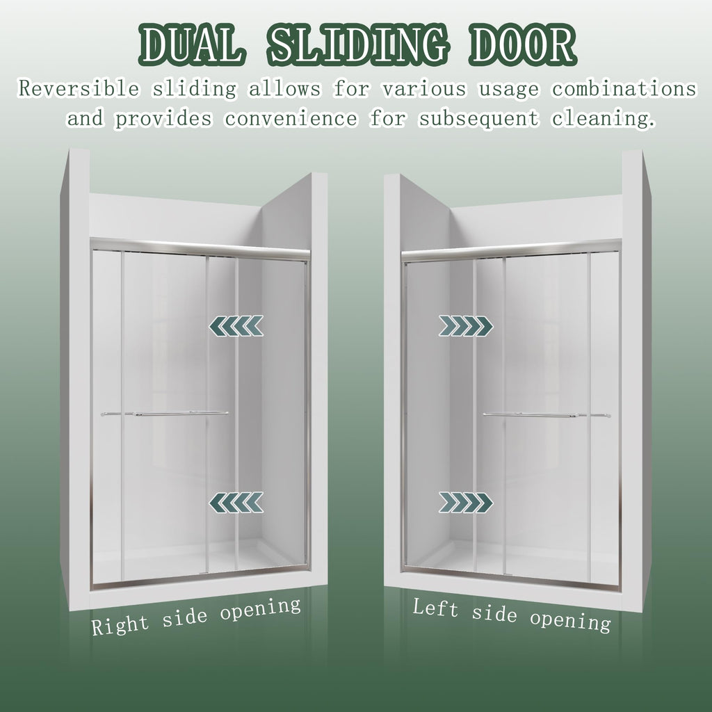38–42 Inch W x 71 Inch H Semi-Frameless Pivot Shower Door, Swing Glass Shower Door with 1/4" (6mm) Clear SGCC Tempered Glass, Matte Black Finish, Reversible Installation for Bathroom