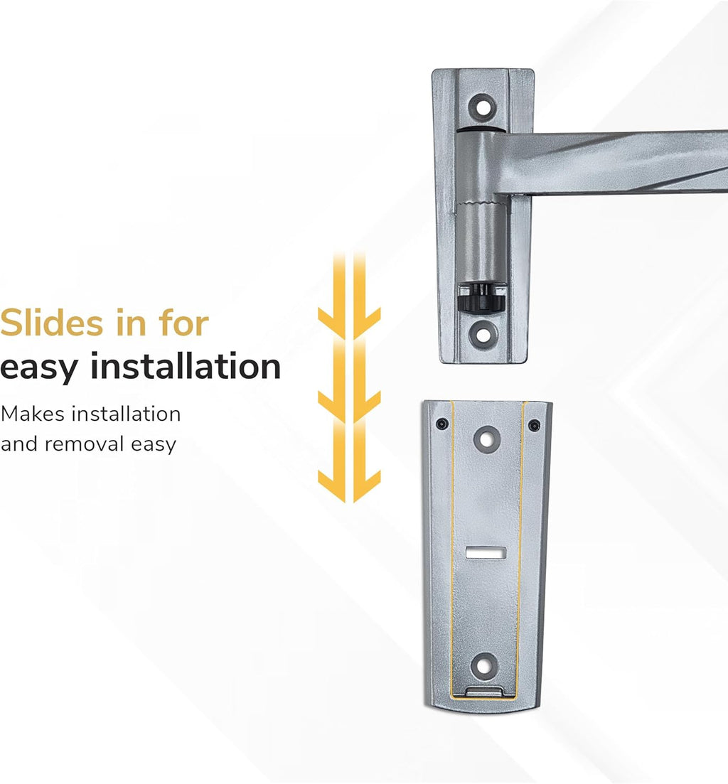 Mount-It! Locking RV TV Mount with Dual Wall Plates & Quick Release | Full Motion Rust-Resistant Aluminum Arm for Indoor & Outdoor Use in Camper, Trailer, RV | 13-42 Inch Screens, VESA 200 Compatible