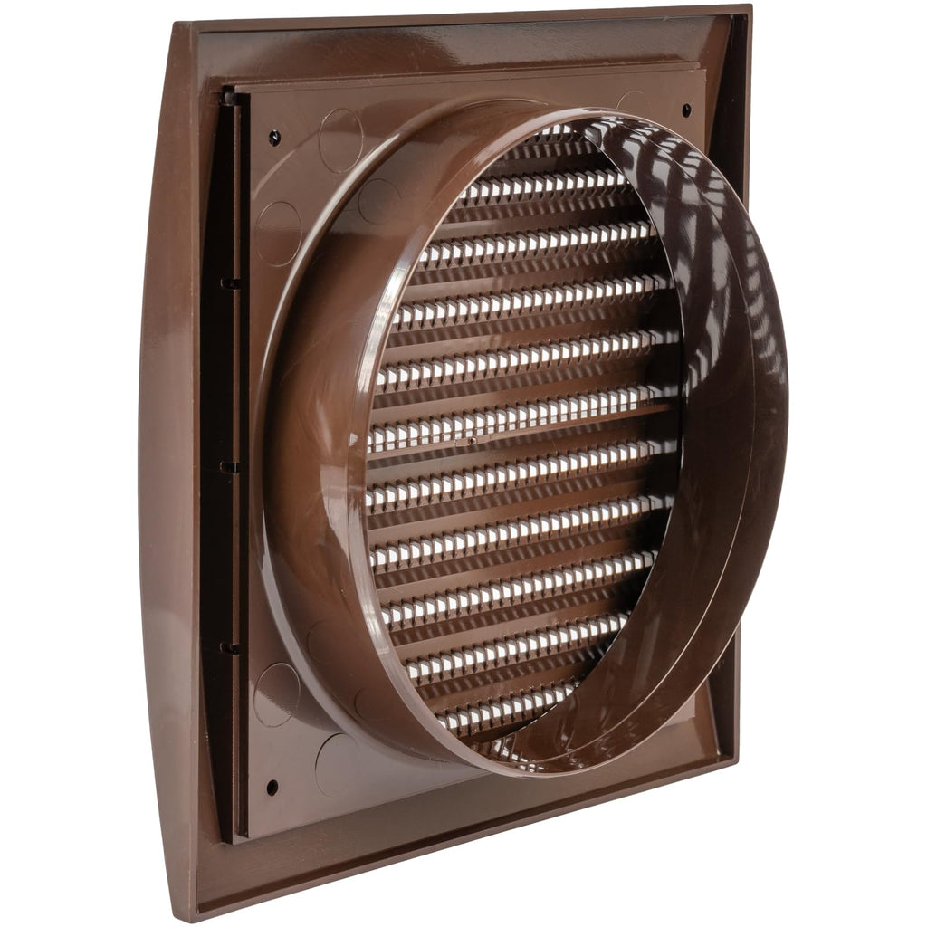 Repa Market 4 Inch Anthracite Dryer Vent Hood/Duct Cover for Walls or Ceiling/ABS Plastic Louvered Air Grille with Built-In Mesh Screen/Exhaust and Dryer Vent Covers for Indoor & Outdoor Use