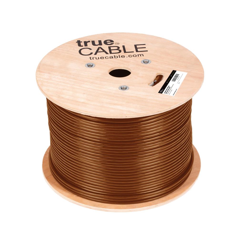 TRUE CABLE Cat6 Direct Burial Bulk Ethernet, Gel Filled, Unshielded, 500ft, Black, Outdoor OSP Jacket, Waterproof, UV Resistant, 23AWG Solid Bare Copper, 550MHz, PoE++ (4PPoE)