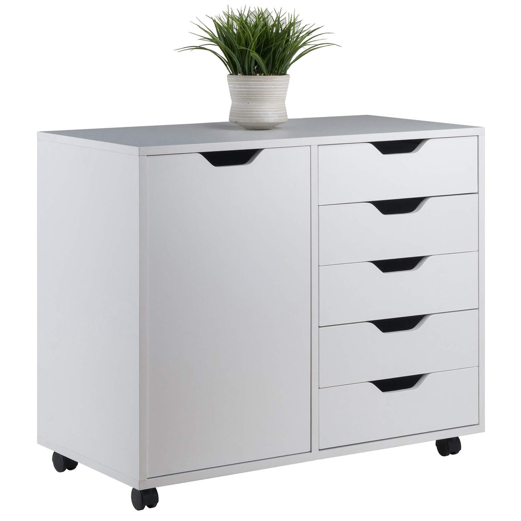 Winsome Halifax Mobile Storage Cabinet with Doors & Drawers, Stylish & Functional Home Storage Cabinet for Filing, Kitchen Organization, Moveable Furniture for Office, Dorms, Apartments