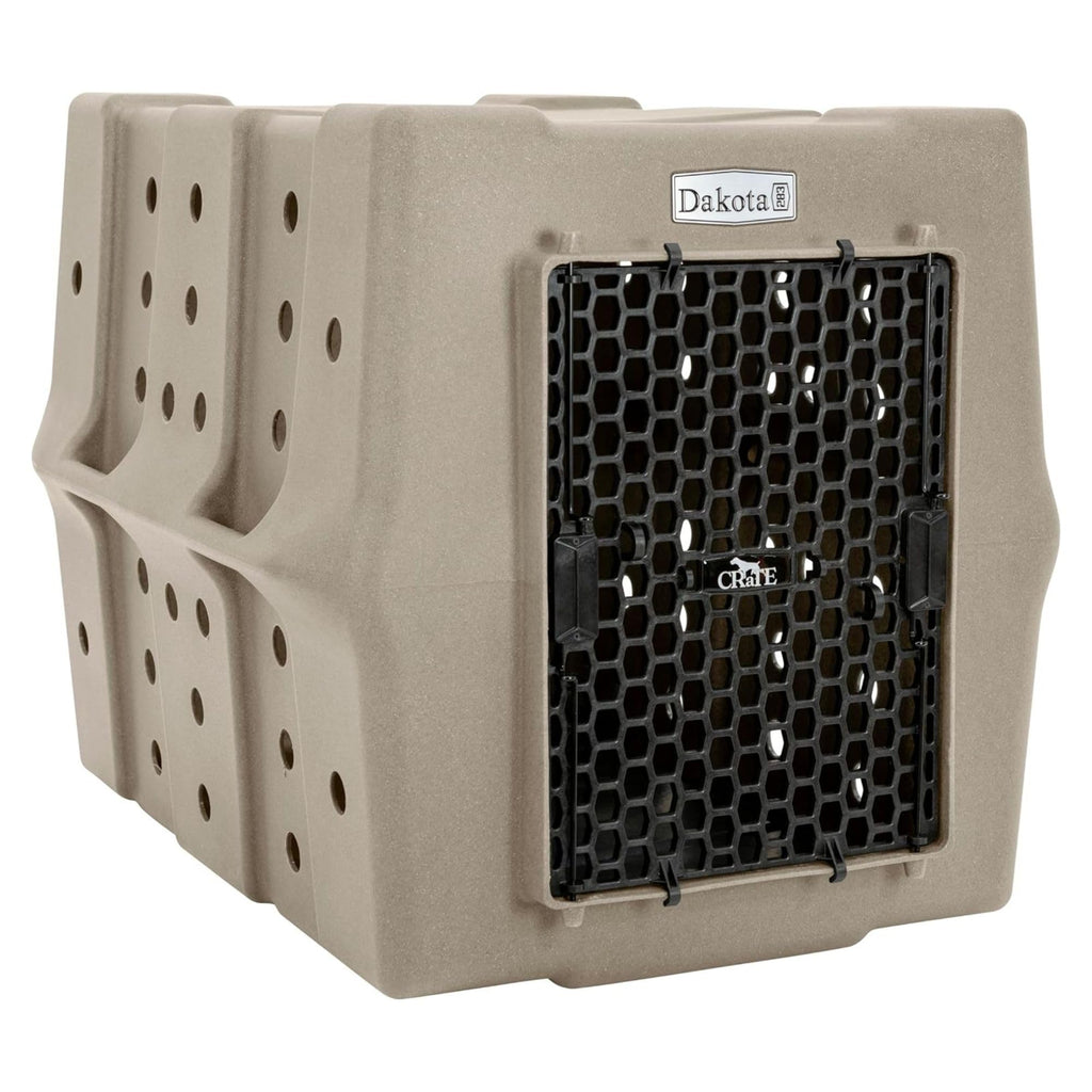 Dakota 283 Canine Rough and Tough Economy Dog Crate w/ Removable Two-Way Door - Heavy Duty Outdoor Kennel for Medium Breed Dogs (Coyote Granite, Intermediate)