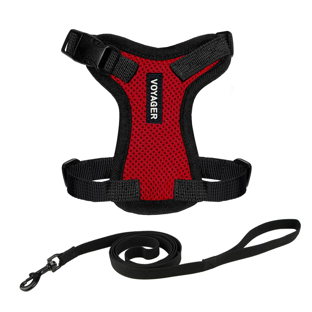 Voyager Escape-Proof Step-in Lock Cat Harness & 5ft Neoprene-Handle Leash Set All-Weather Mesh with Reflective Stitching for Small to Large Cats by Best Pet Supplies, Army (327), XXXS