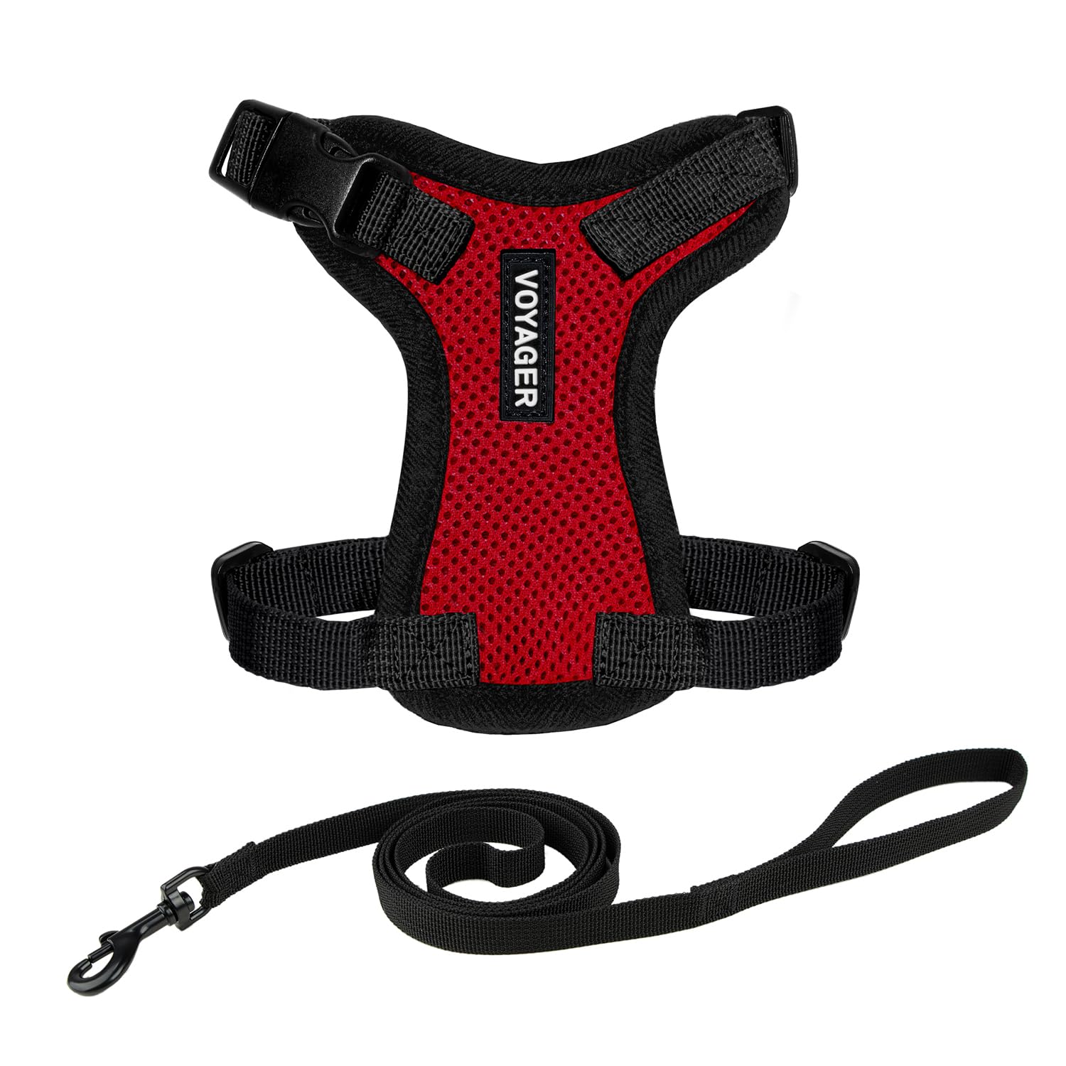 Voyager Escape-Proof Step-in Lock Cat Harness & 5ft Neoprene-Handle Leash Set All-Weather Mesh with Reflective Stitching for Small to Large Cats by Best Pet Supplies, Army (327), XXXS