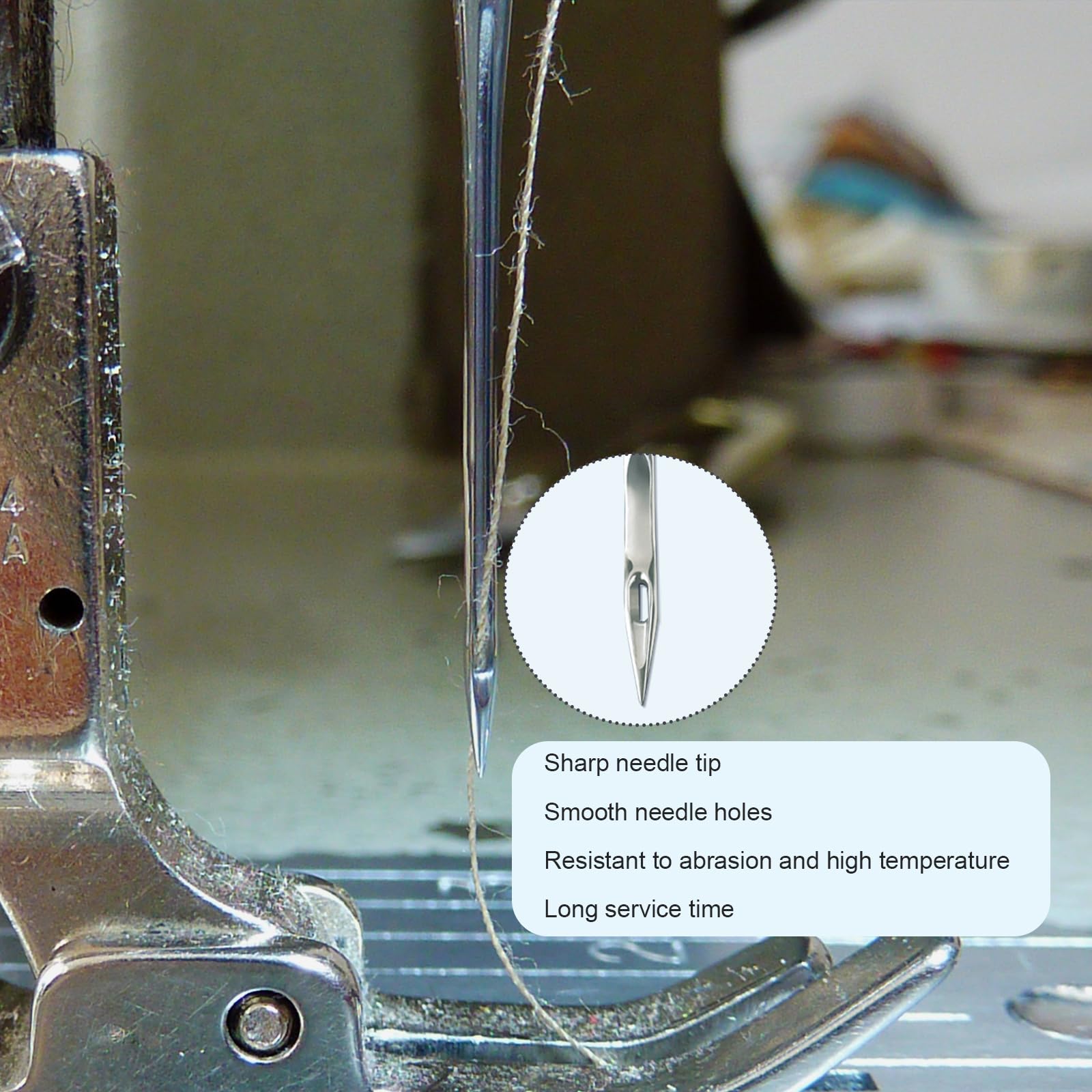 50 Pcs Universal Sewing Machine Needles HAX1 (65/9, 75/11, 90/14, 100/16 and Heavy Duty 110/18) Ideal for Various Fabrics, Compatible with Singer, Brother, Janome and Most Home Sewing Machine Brands