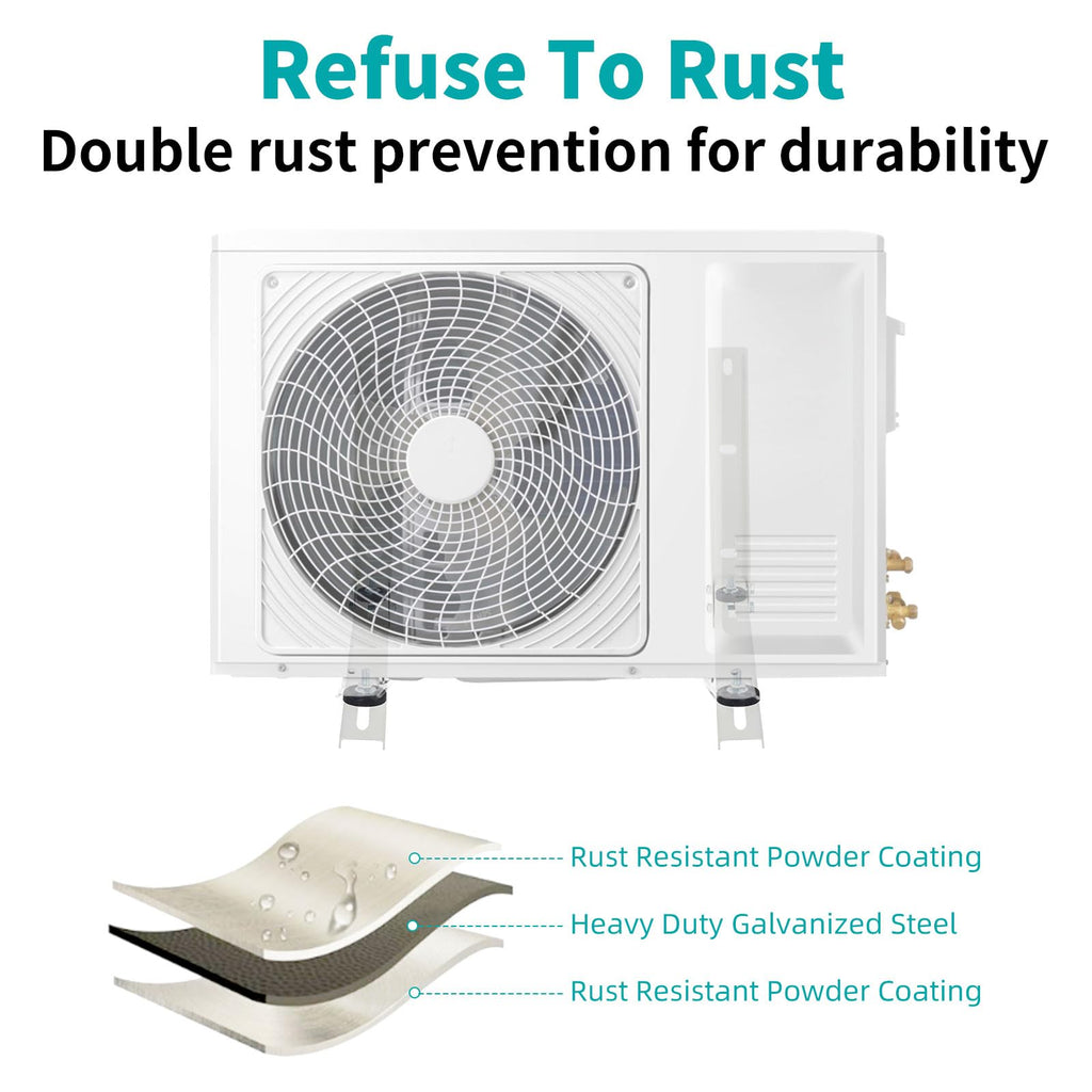 Mini Split Wall Mounting Bracket for 7000-18000 BTU Air Conditioner Heat Pump System Unit,Heavy Duty Foldable mini Split Bracket
