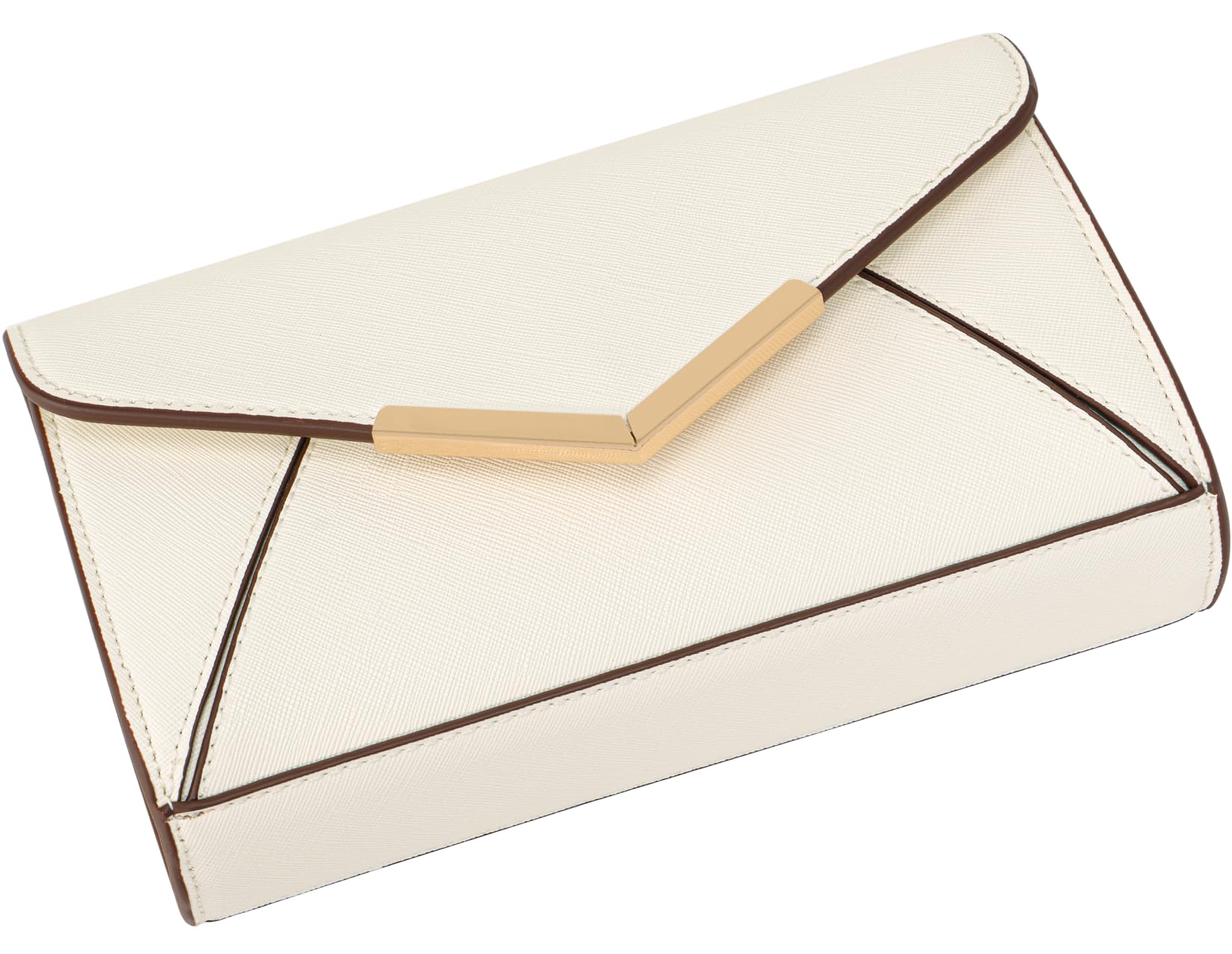 DEXMAY Women Envelope Clutch Faux Saffiano Leather Evening Handbag Foldover Clutch Bag Formal Dressy Purse