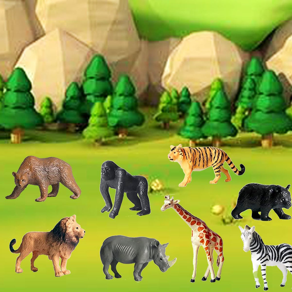 15 Pcs Mini Figures Toys Realistic Farm Animal Figurines, Plastic Learning Educational Playset Animal Themed Party Supplies Cake Topper Ornaments for Easter Egg Birthday Christmas
