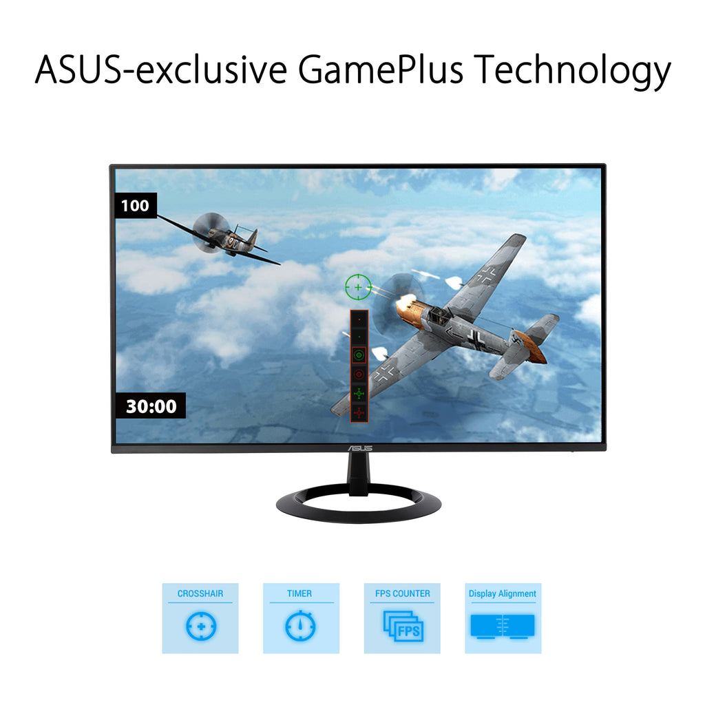 ASUS 22” Eye Care Monitor (VP229QF) – 100Hz, IPS, Full HD, 99% sRGB, Frameless, Adaptive-Sync, DisplayPort, HDMI, Low Blue Light, Flicker Free, Wall Mountable, 3 yr Warranty