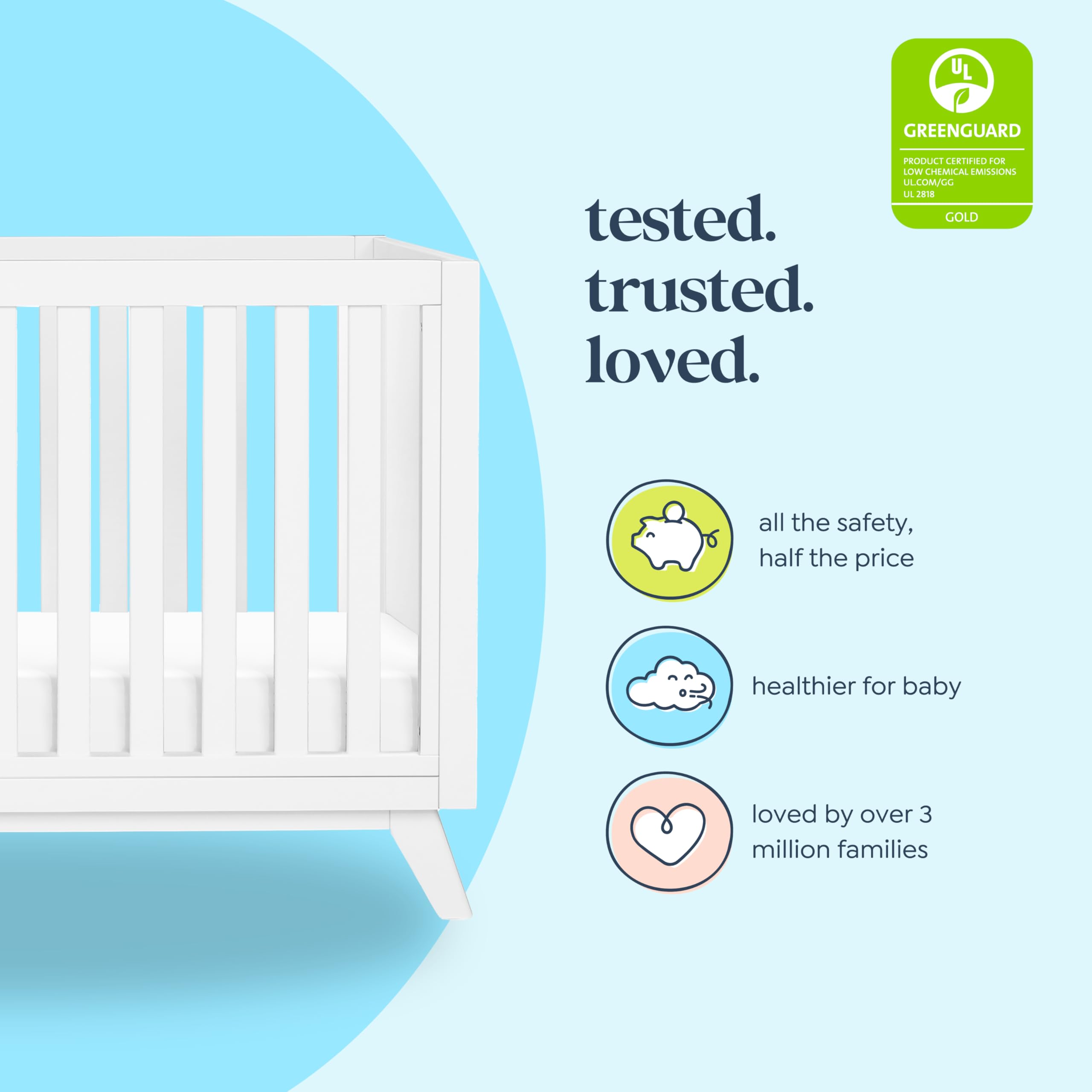 Davinci Otto 3-in-1 Convertible Crib in Walnut, Greenguard Gold Certified