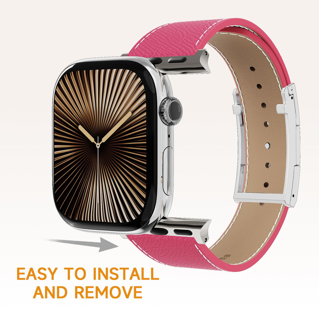 Designer Leather Band Compatible with Apple Watch 49mm46mm45mm44mm42mm41mm 40mm38mm for Women,Magnetic Buckle Replacement Strap for iWatch Ultra 3/2 /1 SE 3/2/1 Series 11/10/9/8/7/6/5/4/3/2/1