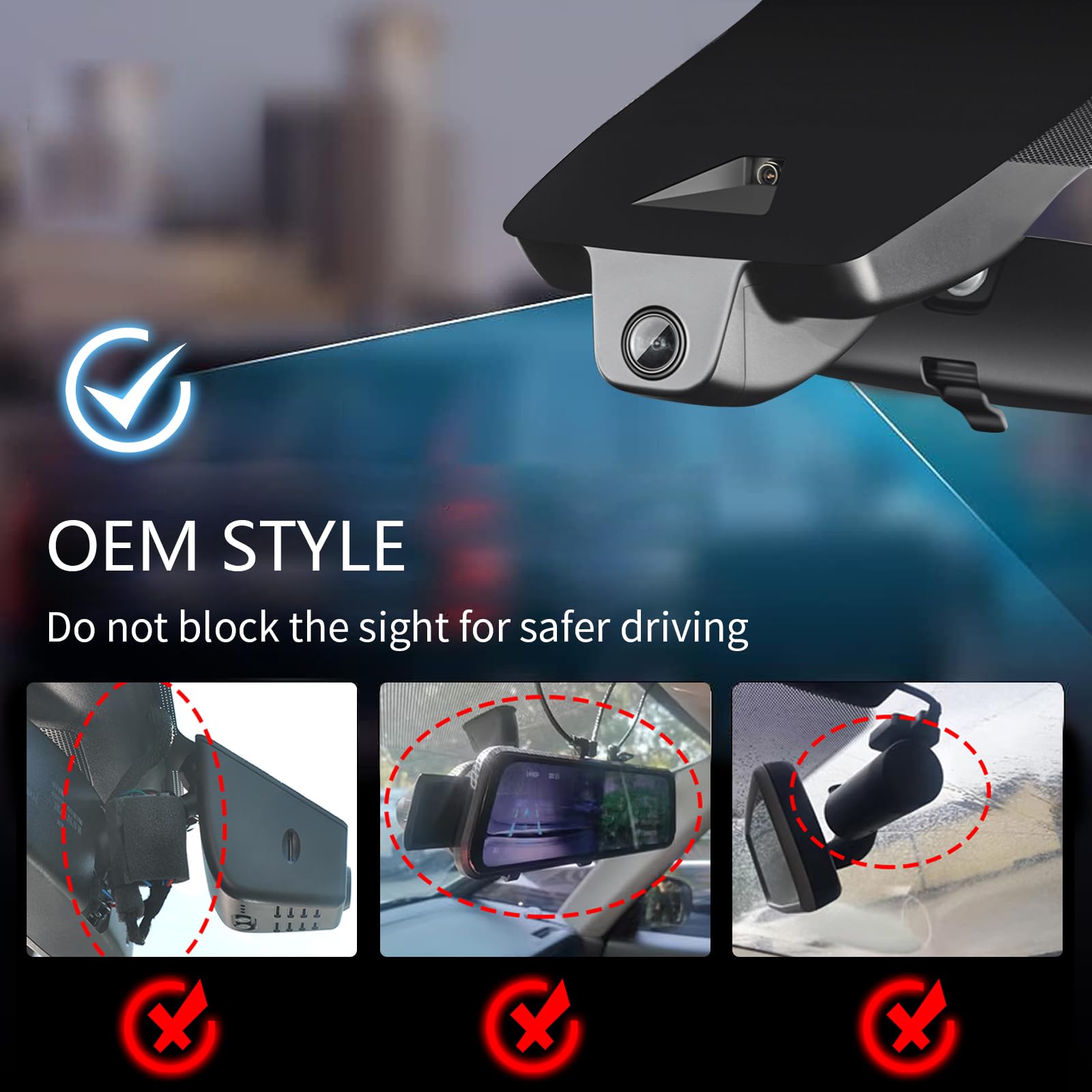 4K Dash Cam Custom fit for Toyota RAV4 & RAV4 Hybrid 2019 2020 2021 & RAV4 Prime 2021- 2024 & Venza 2021-2024 (Model A), LE Limited Premium TRD Hybrid etc,UHD 2160P Video, GPS, WiFi & App, 64GB Card