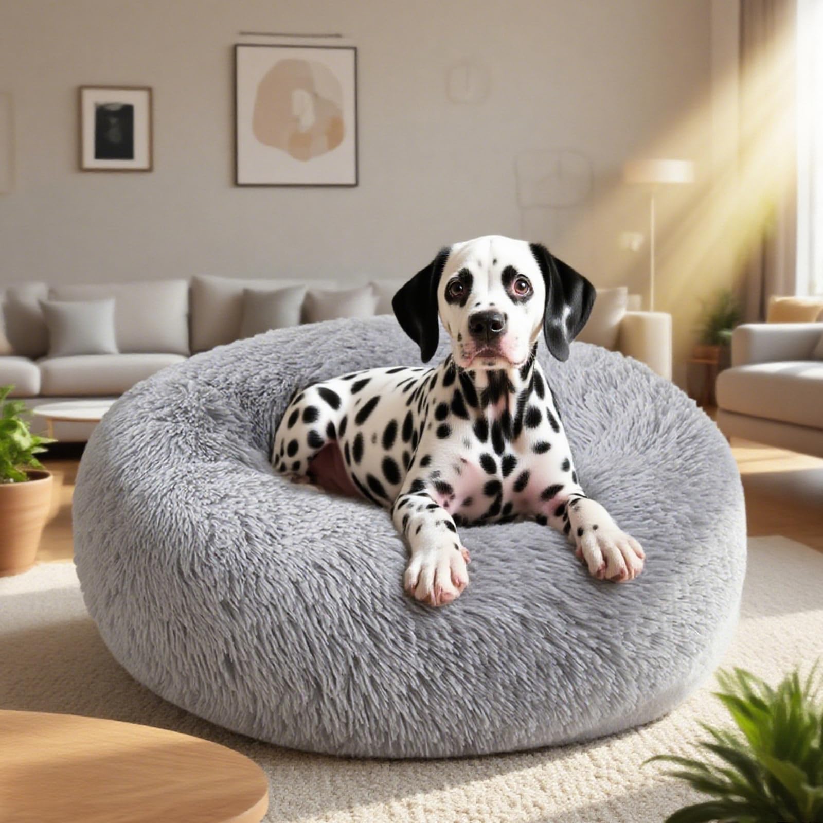 Nisrada Cat Beds for Indoor Cats,15.7 Inch Small Cats Beds, Washable-Round Pet Bed for Puppy and Kitten with Slip-Resistant Bottom