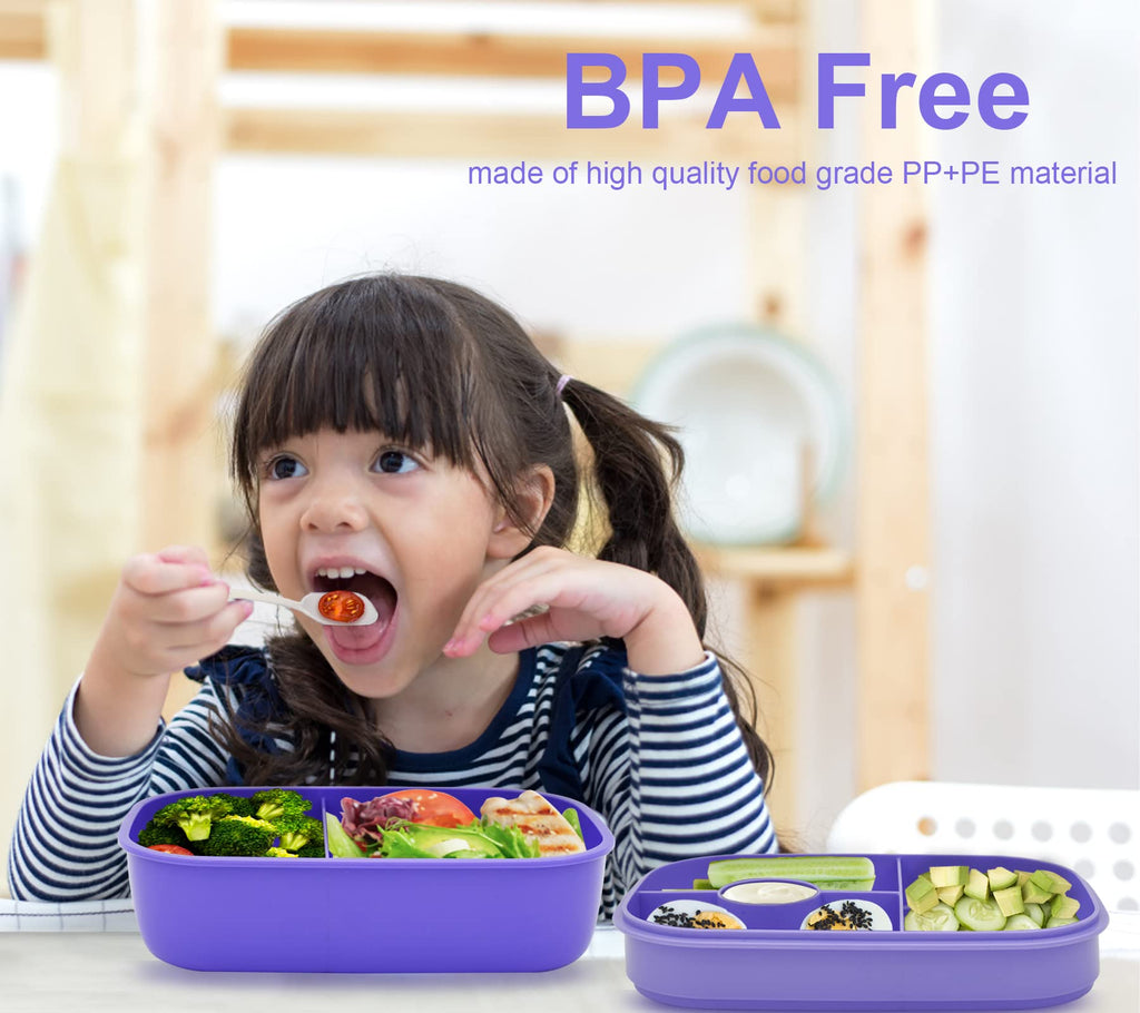 JBGOYON® Bento Lunch Box Set - 3 Stackable Containers for Adults and Kids- Includes Lunch Bag, Leak-Proof and BPA-Free - Built-in Utensil Set and Snack Bag - Dishwasher Safe(Grey Black)