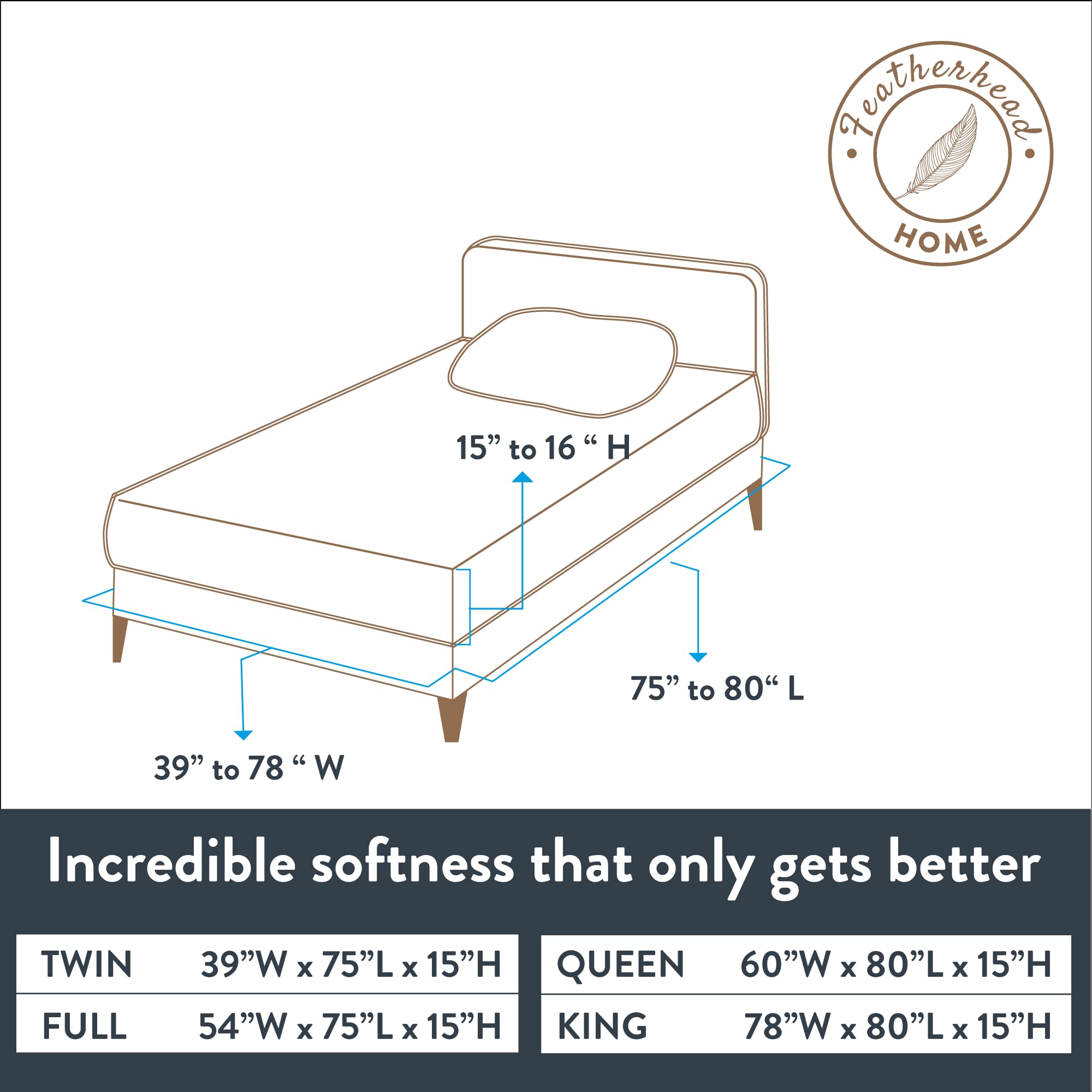 Featherhead 100% Cotton 4PCs Flannel Sheet Set | Double-Brushed for Extra Softness, Warm & Breathable, Extra Deep Pockets fits Up to 17” (Beige, Twin)