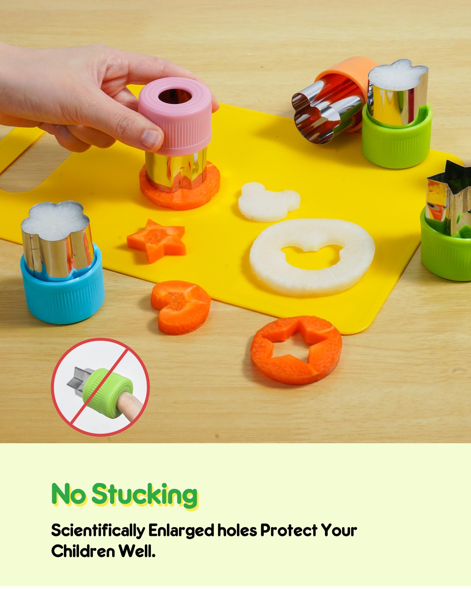 Kids Knife Set, 5 Pcs Montessori Kitchen Tools for Toddlers' Real Cooking for 3+, BPA Free Kids Safe Kitchen Cooking and Baking Set with Peeler, Cutting Board for Sandwich Bread Vegetable Fruit Gift