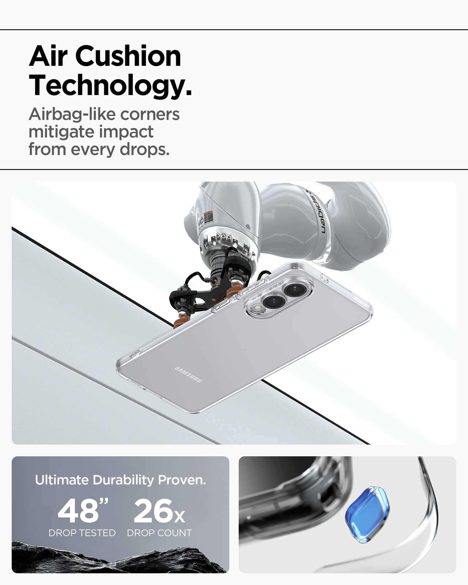Spigen Liquid Crystal Designed for Galaxy S24 Case (2024) [Military-Grade Protection] - Crystal Clear