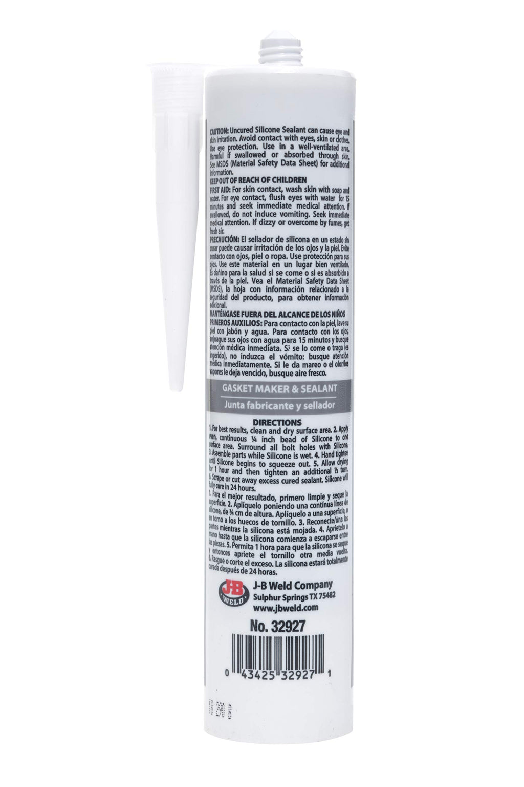 J-B Weld 32929 Ultimate Black RTV Silicone Gasket Maker and Sealant - 9.5 oz.